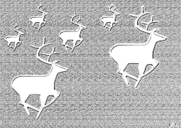 reindeer Maimprinta Nga Mga Panid Sa Kolor